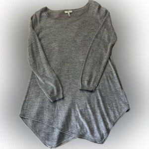 Joie Women’s Asymmetrical Silver Sweater, Size M. Delicate, Subtly Metallic.